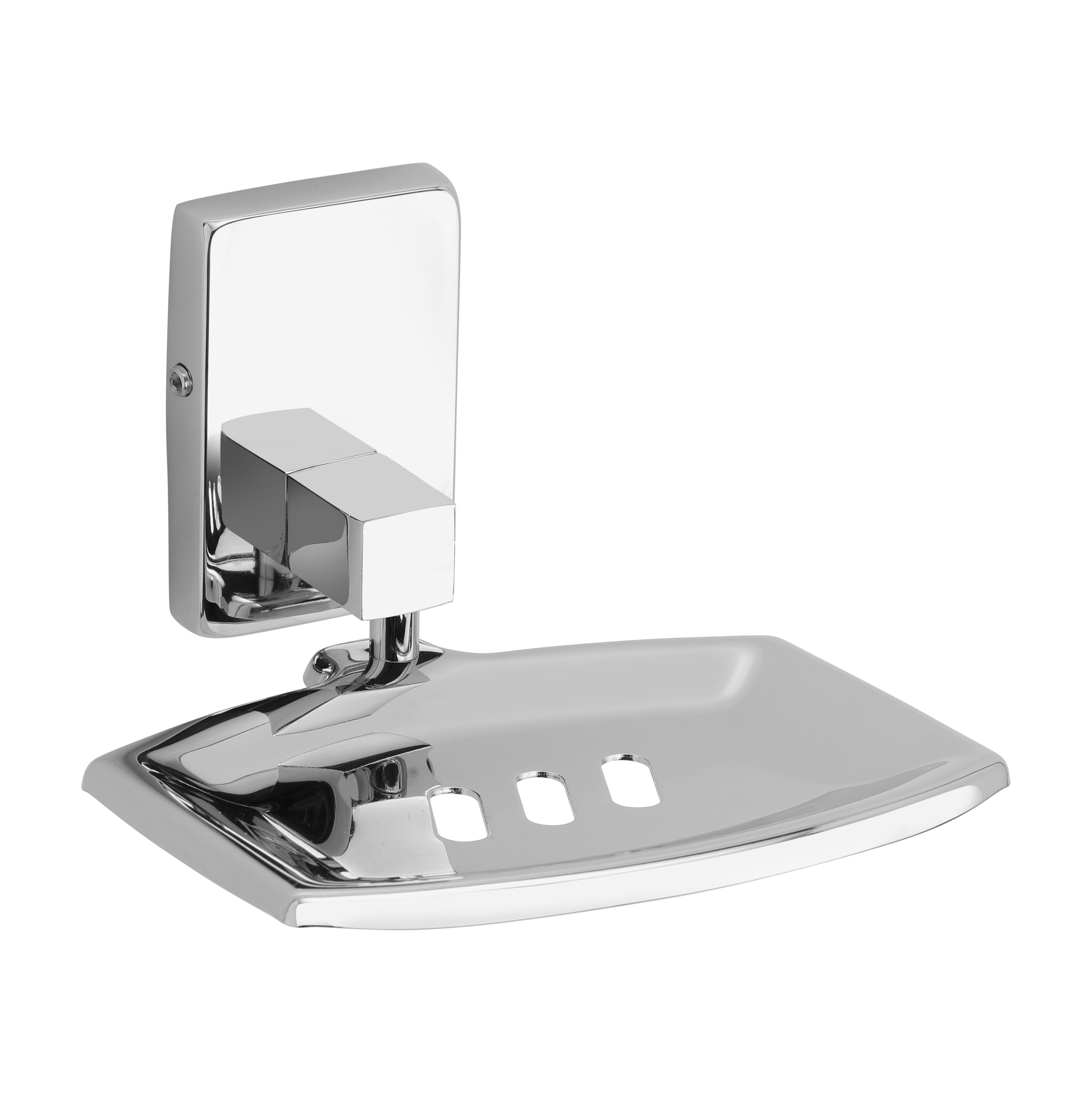 Jazz Single Soap Dish - Stainless Steel, 7 Inch, Glossy Finish | Rectangular Shape, Elegant Glossy Color, Space-saving Wall Mounted Design