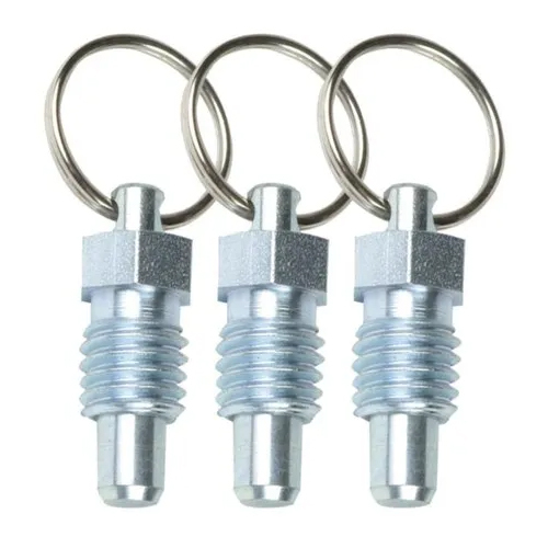 पुल रिंग के साथ सिल्वर इंडेक्सिंग प्लंजर पिन