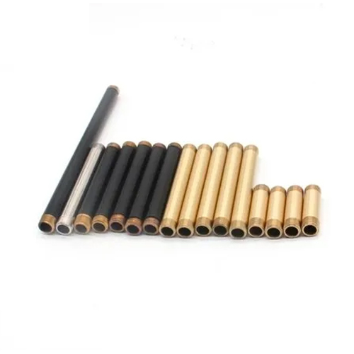 Silver Brass Threaded Pipes And Lamp Parts