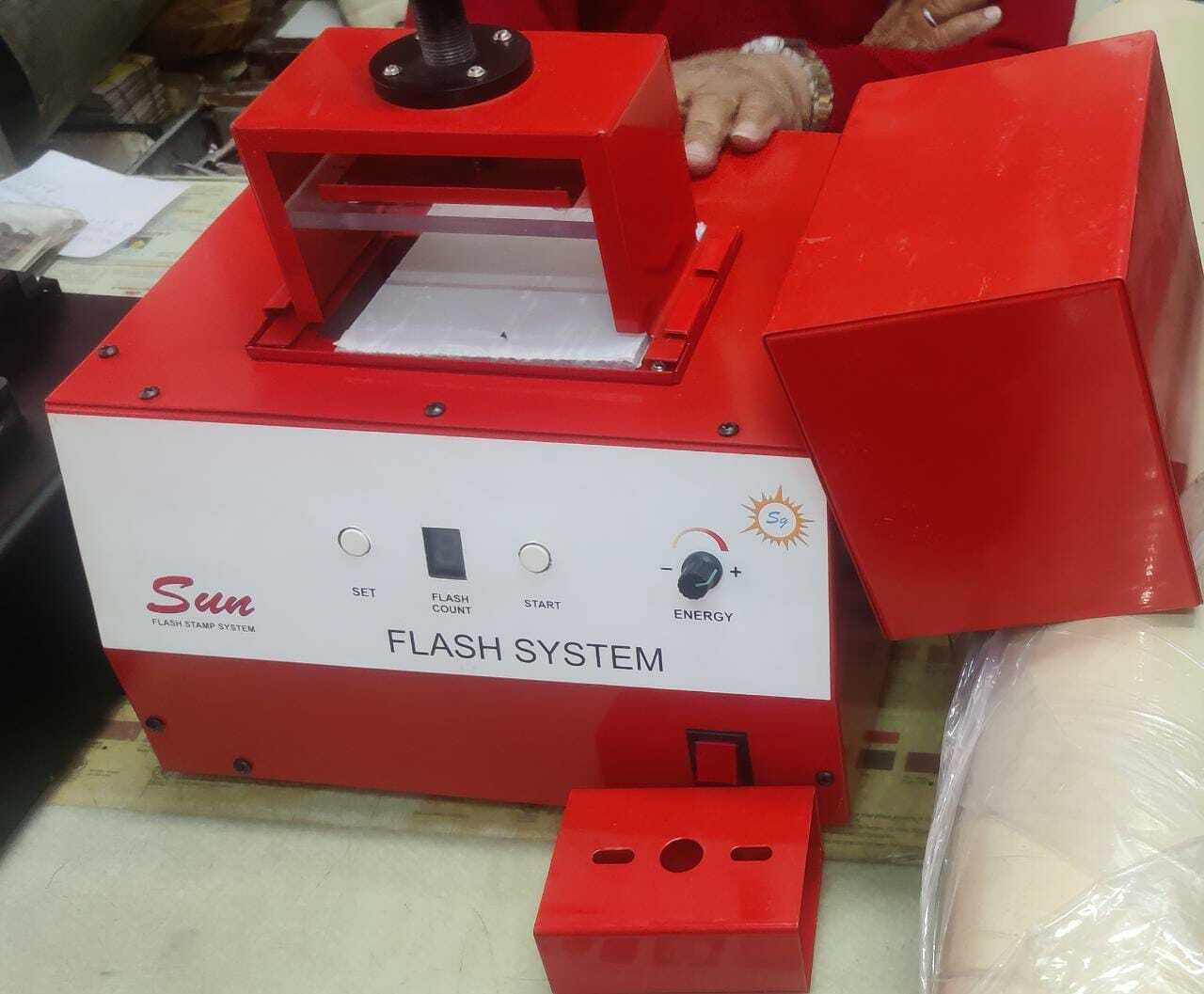 White Pre Ink Stamp Machine