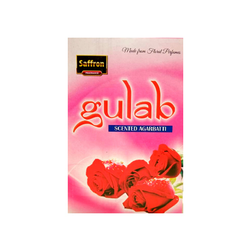 Gulab Scented Agarbatti - Eco-Friendly Indian Incense , Easy to Clean, Aromatic Rose Fragrance for Religious Use