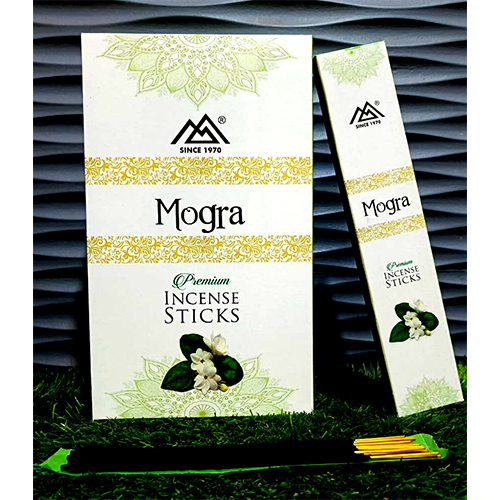 Mogra Premium Incense Sticks - Eco-Friendly Indian Stick Incense, Straight Design for Easy Cleaning, Aromatic & Religious Use