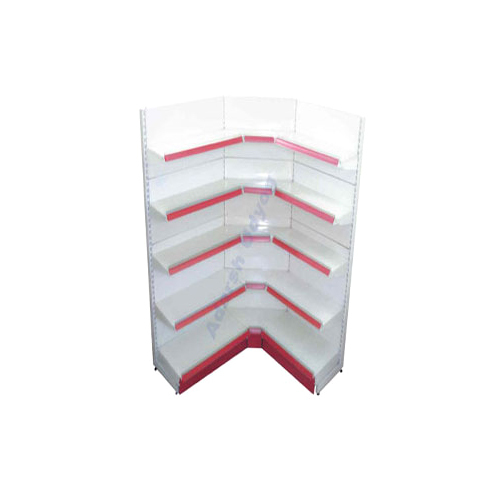 व्हाइट 45 डिग्री साइड वॉल कॉर्नर रैक