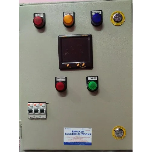 Auto Phase Correction Panel - Mild Steel, IP55, 380-440V, Semi-Automatic | Powder Coated, Metal Base, Top-Bottom-Side Cable Entry