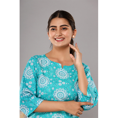 Light Blue Ladies Night Suit