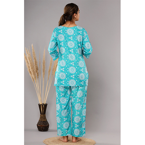 Light Blue Ladies Night Suit