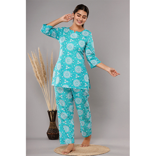 Light Blue Ladies Night Suit