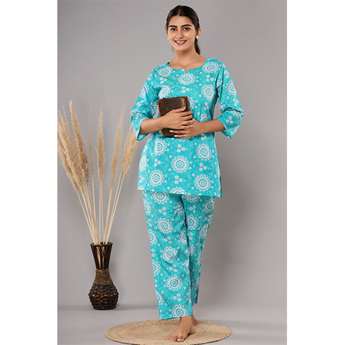 Light Blue Ladies Night Suit