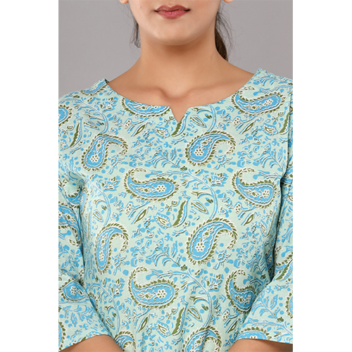 Night Suits - Cotton, Sizes S To Xxxl, Light Blue, Printed Design | Perfect For Relaxing Sleep And Lounging During Rainy Spring And Summer