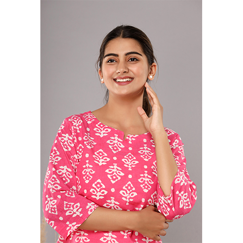 Cotton Night Suit - Xl, L, S, M, Xxl, Xxxl, Plus Size | Pink Printed Fabric For Women, Ideal For Summer, Rainy, And Spring