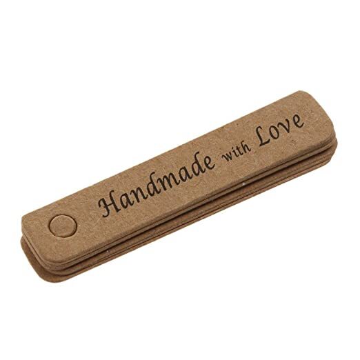 Handmade With Love Brown Paper Tag