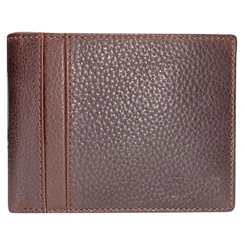 Men's Customised Eco-friendly Brown Pure Leather Wallet - Foldable Design, 6 Card Slots, 2 Cash Compartments