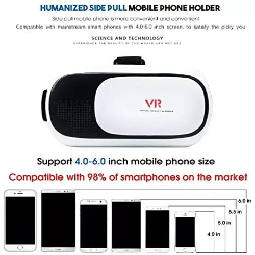 Vr Headset Compatible With Iphone And Android Virtual Reality Goggles