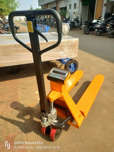 Weight Scale Pallet Truck - Steel, 1150x550 mm Platform Size | 2000 kg Capacity, LCD Display