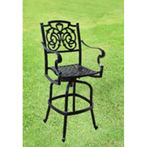 Tavern Cast Aluminium Stool - Aluminum, Modern Design, Black Finish | Durable, Eco-Friendly Outdoor Furniture