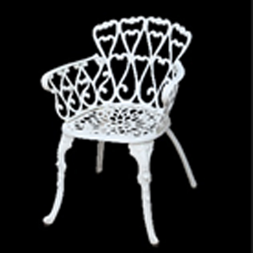 White Evelyn Cast Aluminium Chair