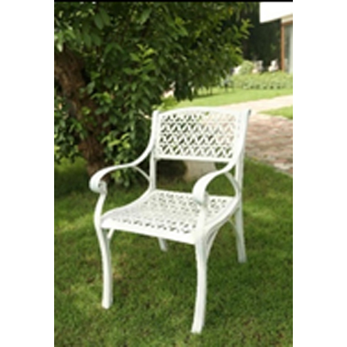 White Visor Cast Aluminium Chair