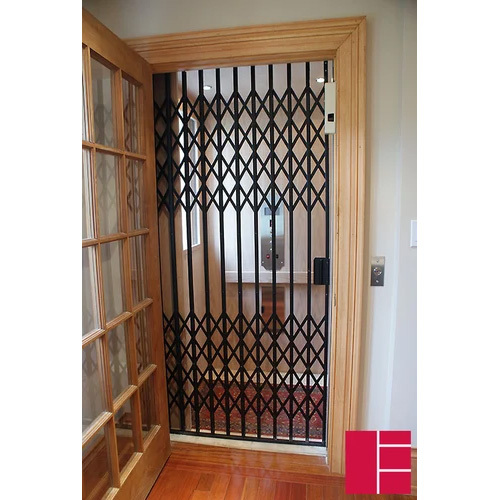 Mild Steel Elevator Collapsible Door - Stainless Steel, Electrical Power Supply | Control Device: Calling Box & Remote Controller, Safety Sensor