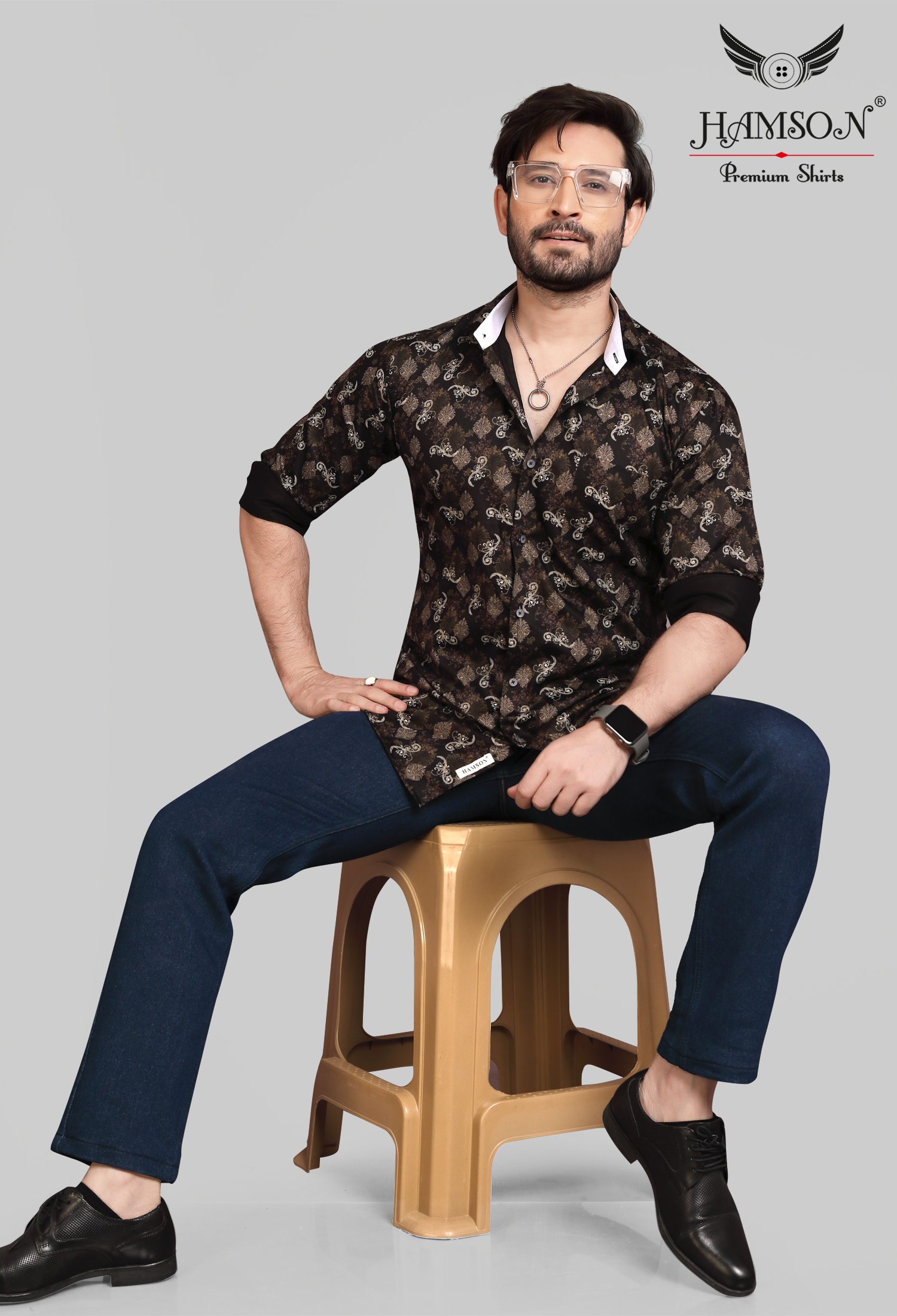 Mens Satin Cotton Shirts Lily 46b Collar Style: Standard