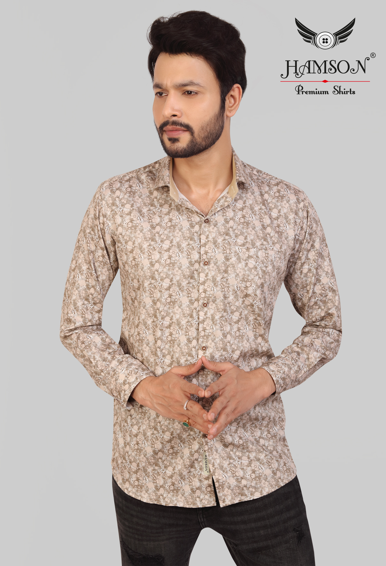 Mens Satin Cotton Shirts Lily 42a Collar Style: Standard