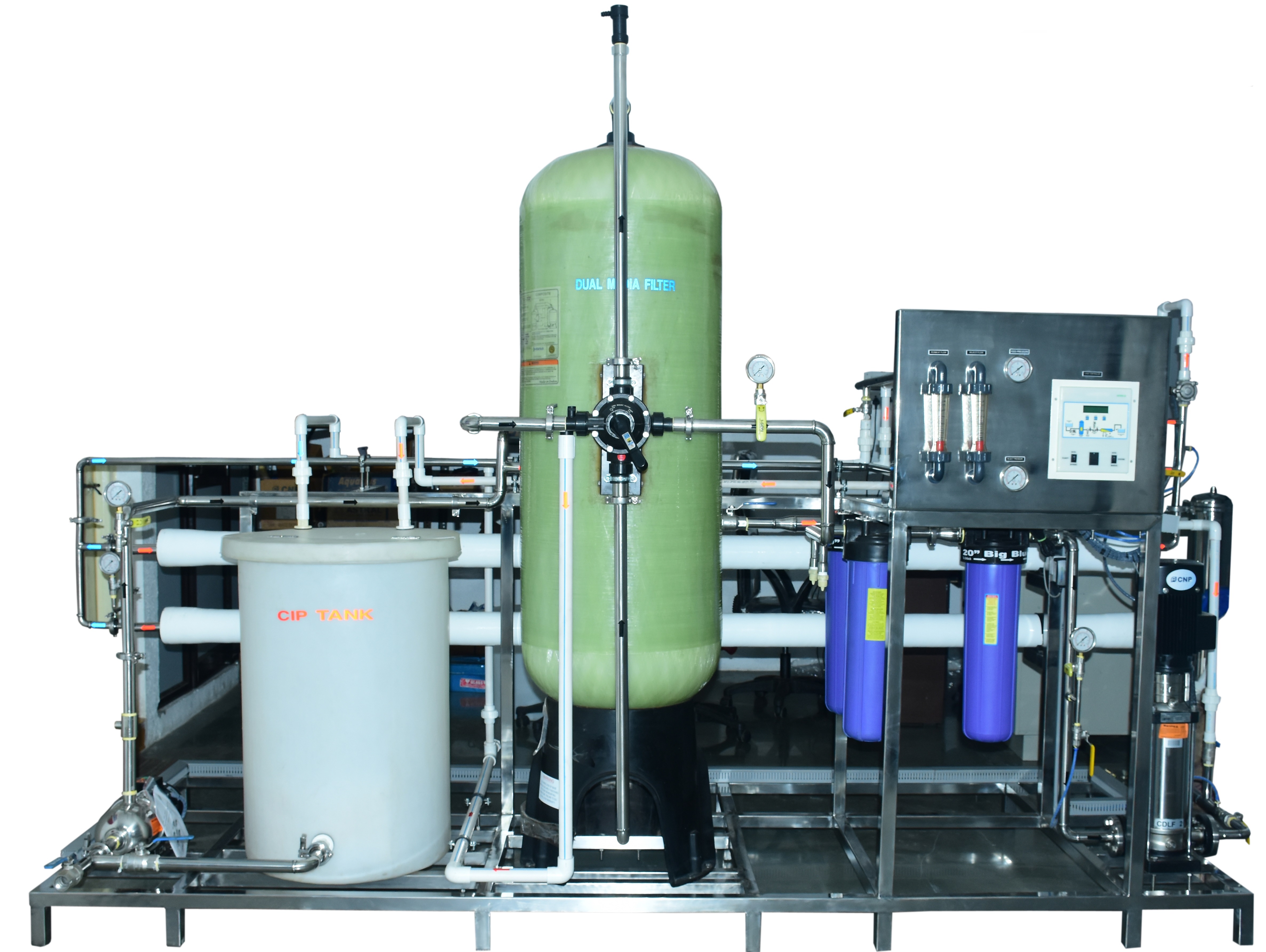 Industrial Ro Plants For Waste Water - Frp Equipment, 100m3 Volume, 10kw Power, 80% Recovery Rate, 97% Tds Rejection | Fully Automatic, High Reliability, Plc & Hmi Control Panels