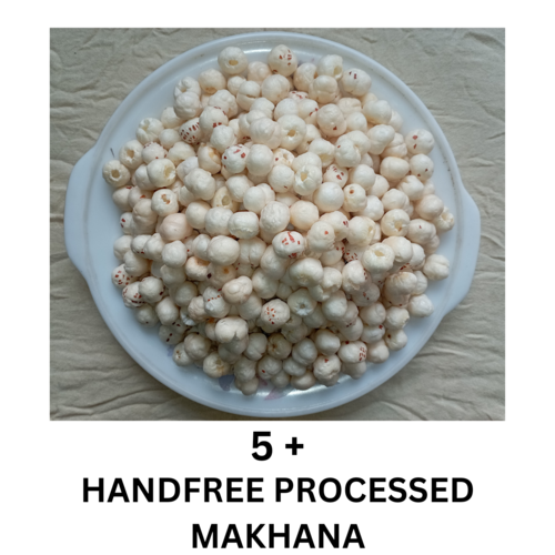 5 Plus Soota - Hand-Free Processed Makhana, Large Round Shape, Hygienic White Dried Raw Variety