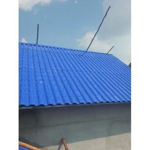 Blue FRP Roofing Sheet - Customized Size, Plain/Printed Finish | Durable FRP Material