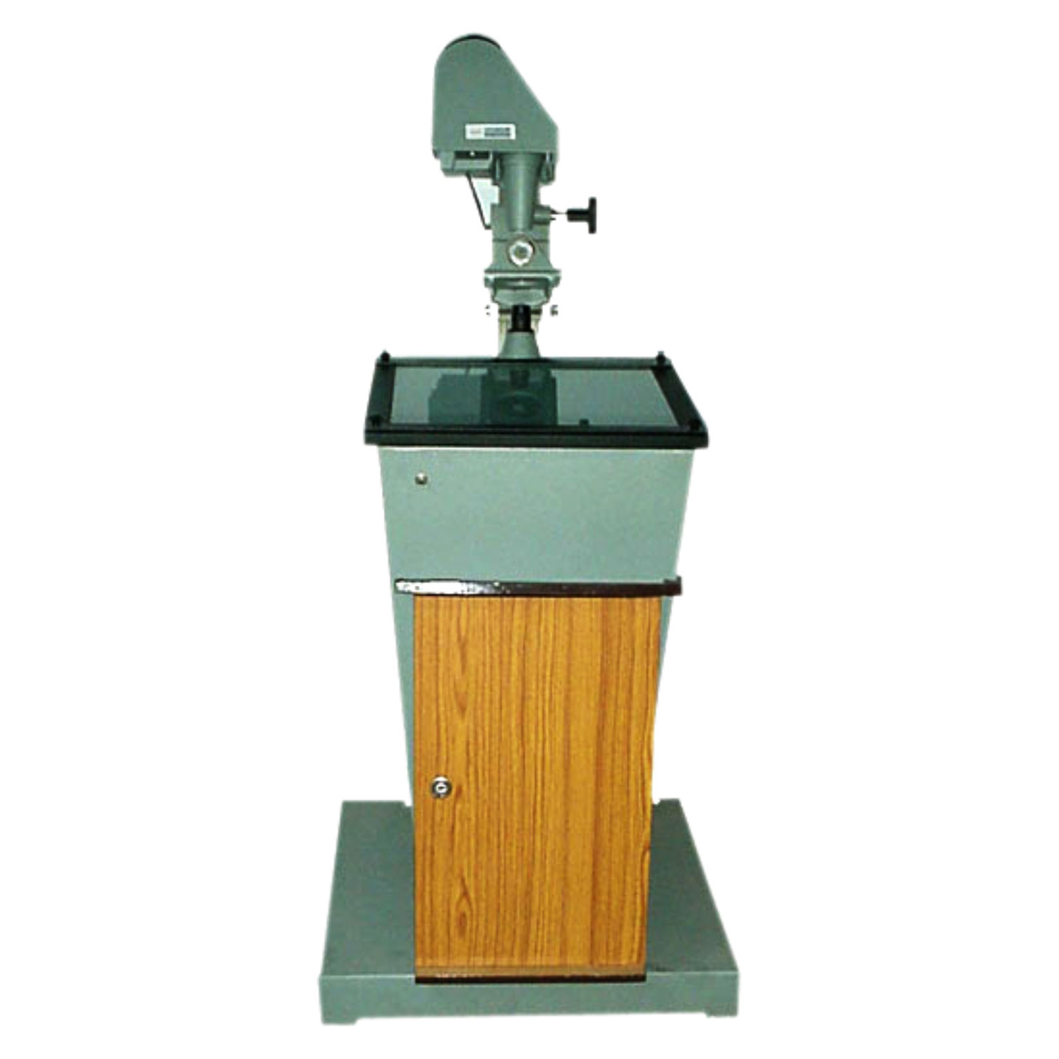Profile Projector - 330mm X 380mm Screen 40mm X 150mm Stage | Telecentric-zoom Optical System Oblique Surface Illumination Locking Wooden Cabinet 25x & 50x Magnification 1 Micron Accuracy