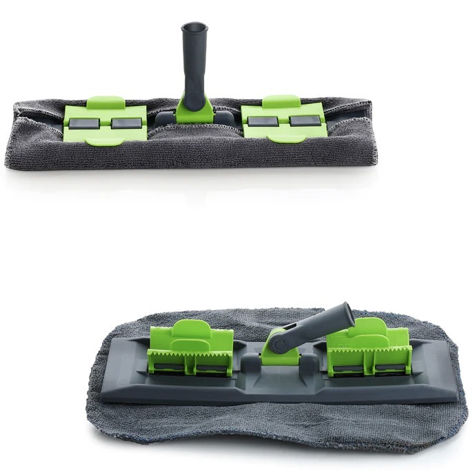 Microfiber Mop - Hypoallergenic Material, 65x14x7 Cm, Multi-colour | 360 Degree Rotating Head, Telescopic Handle, Refills Machine Washable