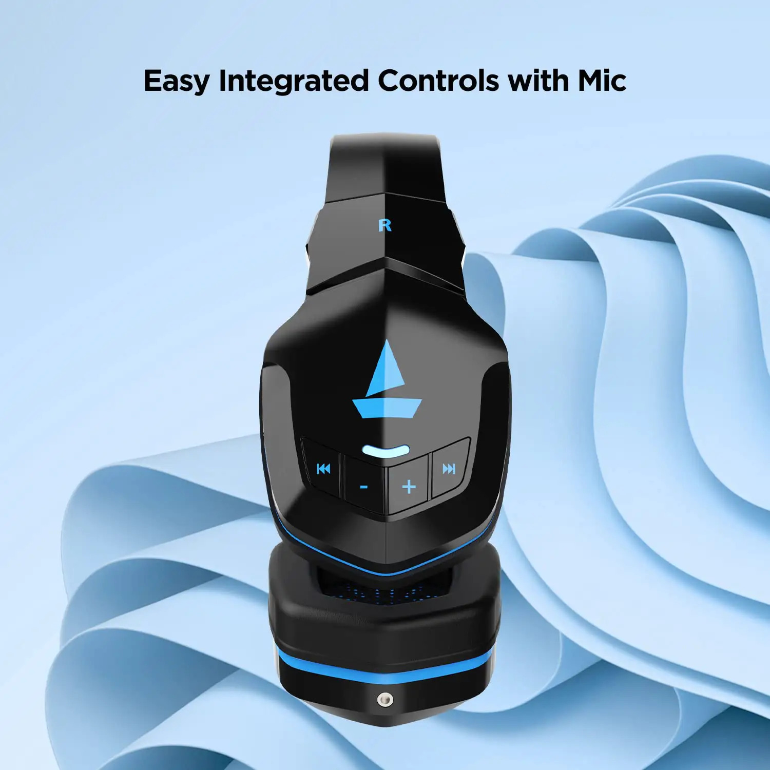 Bluetooth Wireless Over Ear Headphones - Faux Leather & Aluminum | 50mm Drivers, 20-hour Battery Life, Thumping Bass, Comfortable Fit, Stylish Design
