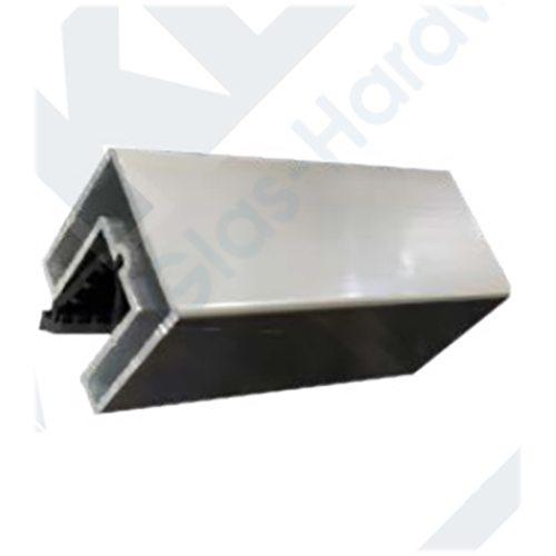 Glass Railing Top Profile 40x40 - Aluminum, 40x40 Mm Size, Grey Color | Railing Fitting, Durable Aluminum Screen Netting Material