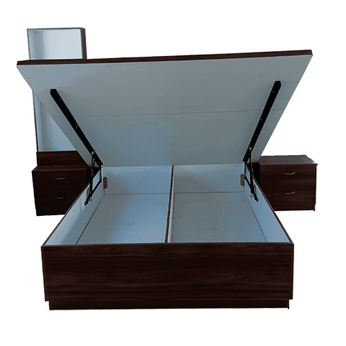 Wooden Double Size Bed With Hydraulic Top Carpenter Assembly