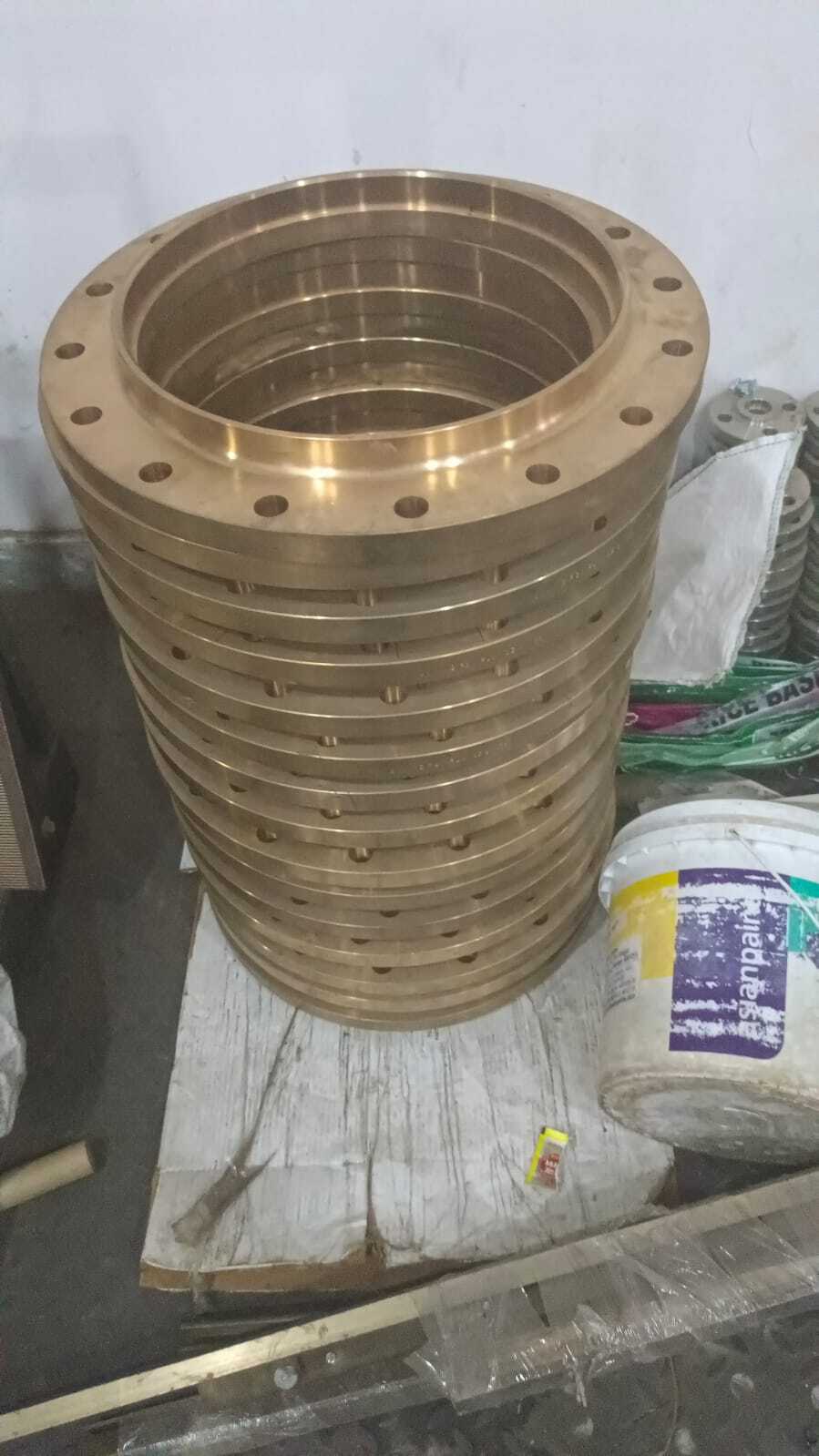 Gunmetal Flanges - 50-200 Mm Diameter, 10-50 Mm Thickness, 100-500 Psi Pressure Rating | Machined Finish, 8 Bolt Holes, For High-pressure Fluid Applications