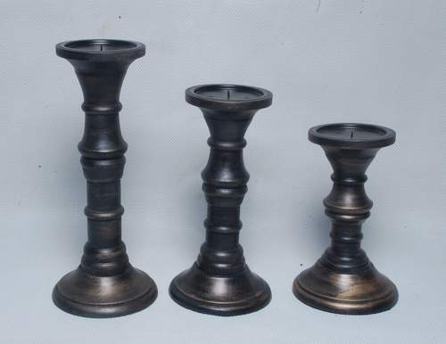 वुड वुडन कैंडल स्टैंड