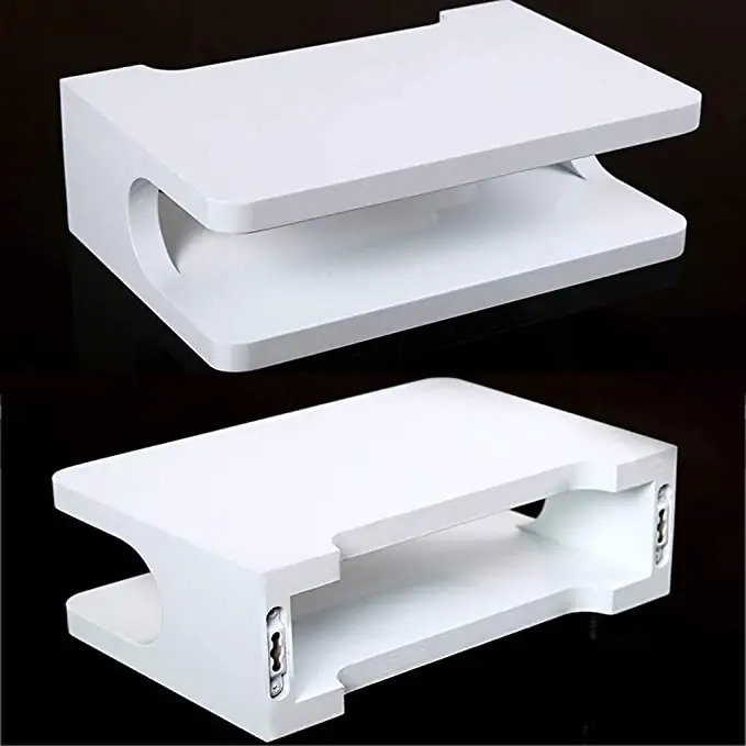 Floating Shelf Wall-mounted Tv Cabinet Shelf - Engineered Wood, Standard Size, White Finish | Suitable For Most Wall Types, 2 Shelves