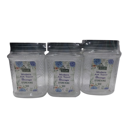 600ml Airtight Storage Container Set - Plastic, 600ml Size | Airtight & Leak Proof, Microwave-Proof, Freezer Safe with Snap-On Seal