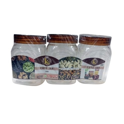 350ml Cute Jar Set - Plastic Material, Multiple Sizes Available | Versatile Storage Solution for Home Organization and Decorative Use