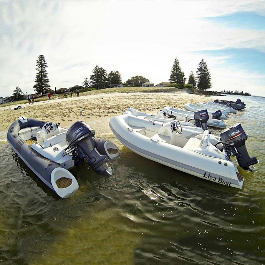 Liya 11ft/3.3m Inflatable Rib Boat - Hypalon Tubes, 3 Air Chambers, 5-person Capacity | Safe, Durable, And Versatile For Cruising, Fishing, And Transportation