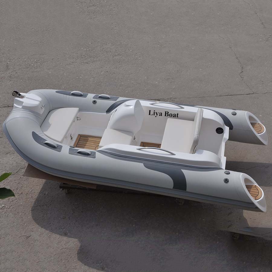 Liya 11ft/3.3m Inflatable Rib Boat - Hypalon Tubes, 3 Air Chambers, 5-person Capacity | Safe, Durable, And Versatile For Cruising, Fishing, And Transportation
