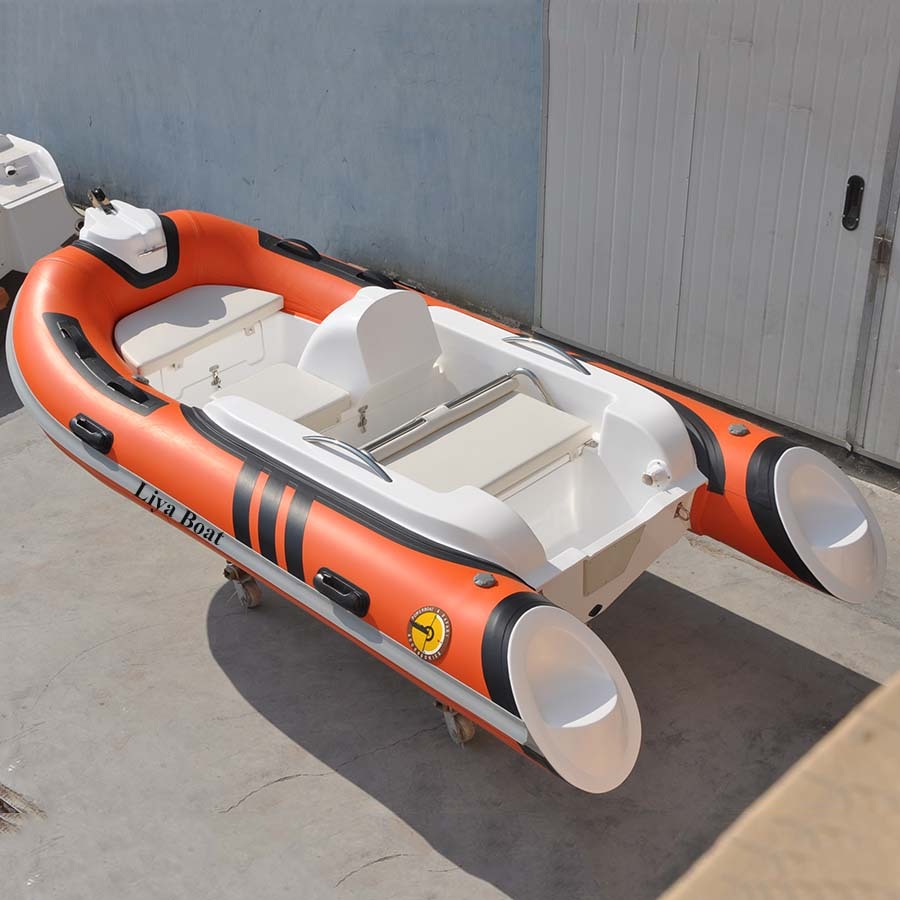 Liya 11ft/3.3m Inflatable Rib Boat - Hypalon Tubes, 3 Air Chambers, 5-person Capacity | Safe, Durable, And Versatile For Cruising, Fishing, And Transportation