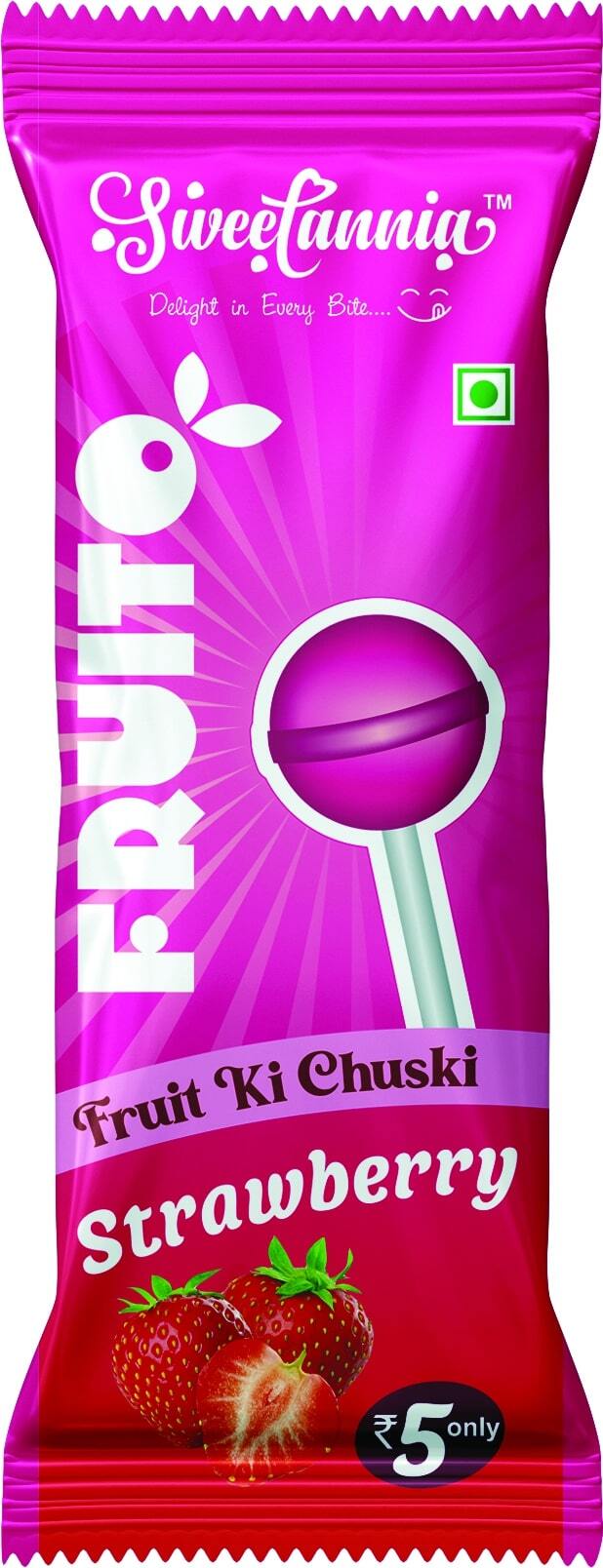 Lollipop Fruit Flavor - 7x2 Cm, Red | Assorted Fruit Flavors, Delicious Treat, Individually Wrapped, Natural Ingredients