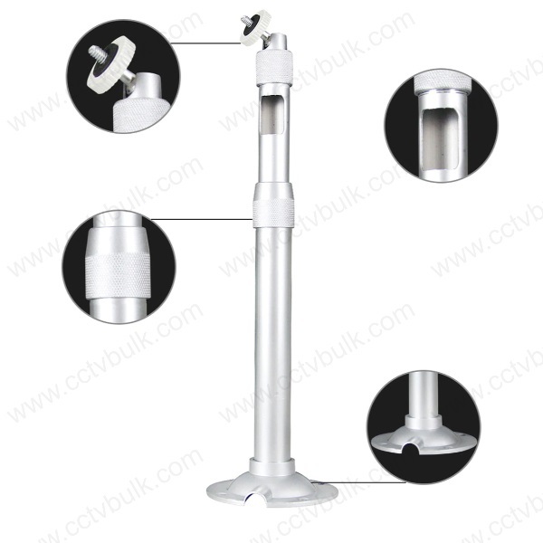 Cctv Camera Ceiling Stand - Quality Metal, 360â° Horizontal Rotation, 180â° Adjustable Angle, Anti-wire Fixation Valves | Adjustable Installation Angles, Durable Performance