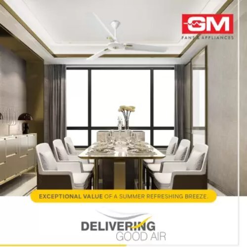 3 Blade Ceiling Fan - Aluminum, 1200 Mm Sweep, White Color | Silent Operation, Stylish Design, Efficient Cooling, Long Warranty 25 Months