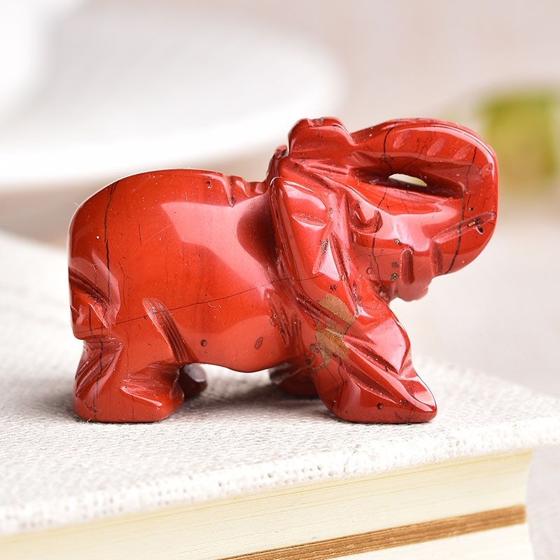 Labradorite Gemstone Crystal Elephant Statue - Grade: Aaa