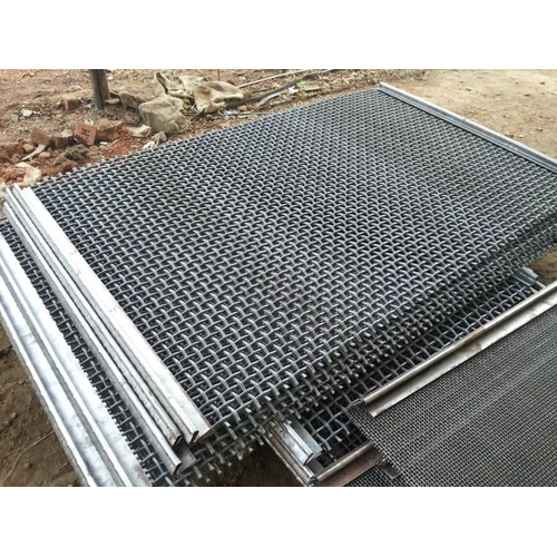 Batch Mix Plant Screen - Aluminum, Silver, Square Hole Design | Features Galvanized Surface Treatment for Enhanced Durability and Performance