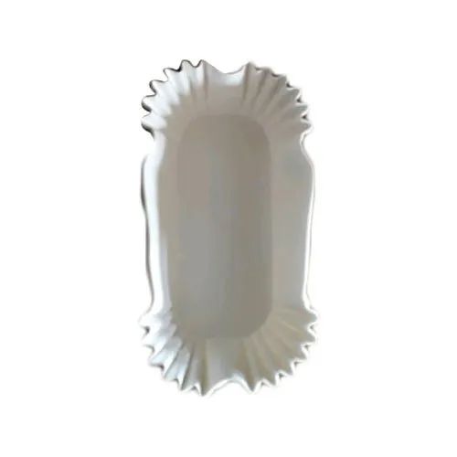 White Rectangular Paper Cake Cup