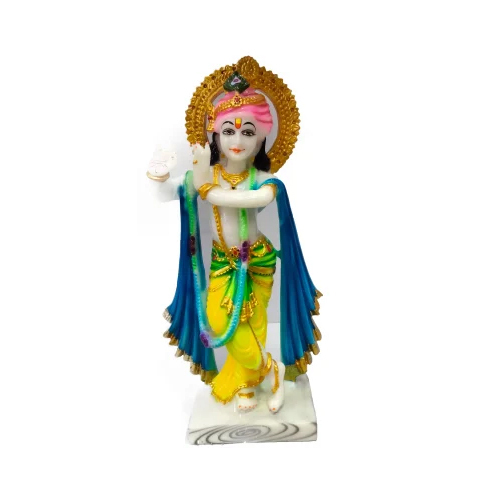 टिकाऊ रेज़िन स्टैंडिंग कृष्णा स्टैच्यू