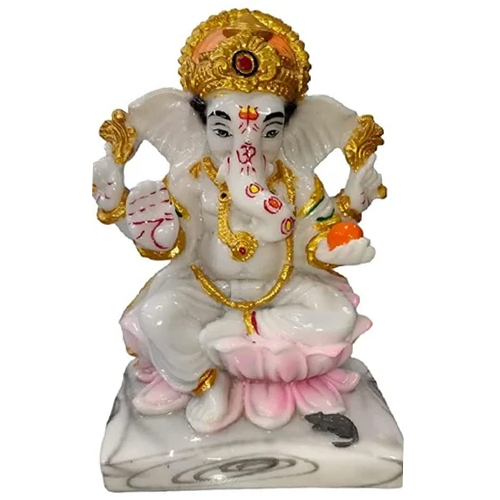 Handmade Resin Ganesh Statue - Durable Design, Different Sizes Available | Polished Finish, Lifelike Expression by Skilled Artisans