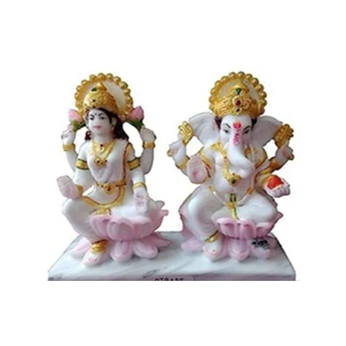 Resin Ganesh Laxmi Statues - Lightweight, Various Sizes Available | Durable, Polished Finish, Artisanal Detailing