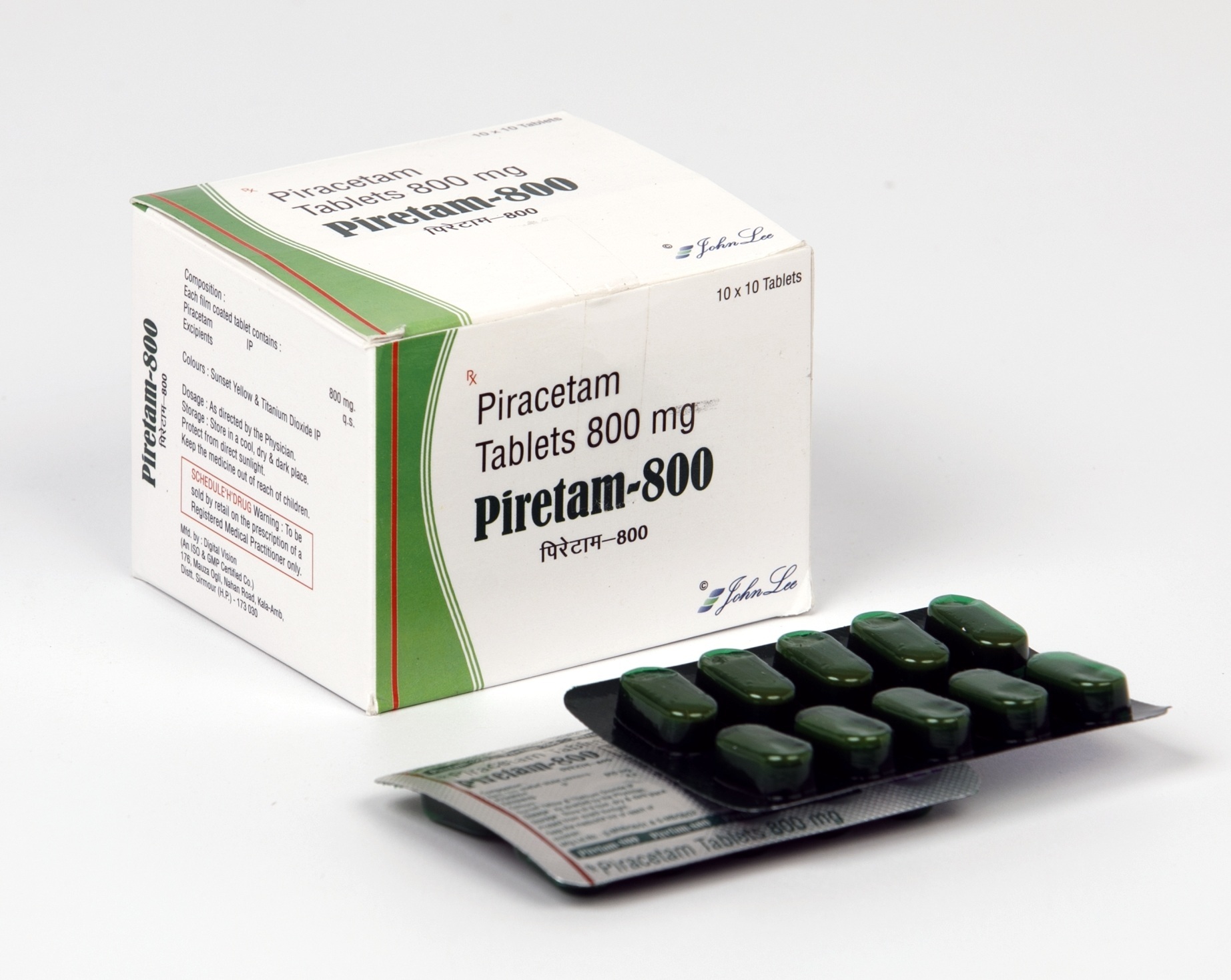 Piracetam Tablets - 400 Mg, 800 Mg, 1200 Mg | Effective Treatment For Seizure Disorders, Dyslexia, Dizziness, And Tardive Dyskinesia, Pack Of 100 Tablets